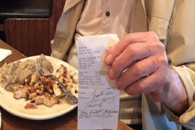 Waitress Receives Huge Tip